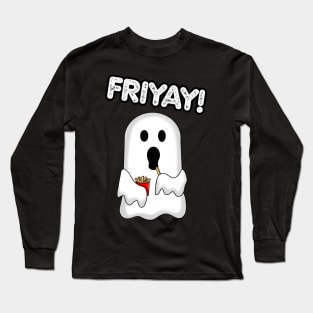 Emoji ghost , tgif friyay Long Sleeve T-Shirt